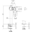 Logilink Stiprinājums monitoriem BP0103, 17-32", 9 kg, VESA 100x100, 75x75, rotācija -180-180&deg;, apgrie&scaron;ana -35-35&deg;