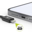 Goobay Sinhronizācijas un uzlādes kabelis 49269, 2m, Lightning uz USB Type A, melns, pin 4, austs