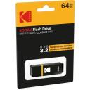 Kodak USB m&auml;lupulk EKMMD64GK103, 64GB, USB 3.2 Gen1, 20Mbps, 10Mbps, must/kollane, plastmass