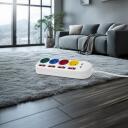Maclean удлинитель MCE229W, 4 розетки, 2xUSB, 250VAC, 10A, 2.1A 5V, 1.5m, защита от детей, выключатель