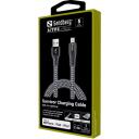 Sandberg USB kaabel 441-35, 1 m, Lightning, USB A, isane, Kevlar, must, hall