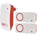 Emos Juhtmeta uksekell P5750.2T, 1 tk, 2 nuppu, 150 m, 10 meloodiat, IP44, 95 dB, self-learning