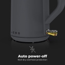 Elektriskā tējkanna 2200W 1.5L dubultsienu konstrukcija Strix termostats automātiska izslēg&scaron;anās aizsardzība pret sauso darbību AEK0004 Aeno