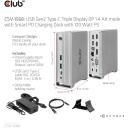 Club3D dokk CSV-1568 120W, 4 videot 16.2 Gbit/s, 4 USB 10G/5G, 1 Gigabit Ethernet, 2 audio, toiteadapter 120W