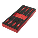 TRĪSPLAKŅU ROKTURA SKRŪVGRIEŽU PUTU MATERIĀLA IELIKTŅU KOMPLEKTI, SCREWDRIVER TX SET 1 FOAM INSERT - 7 PC, 4932492391 MILWAUKEE