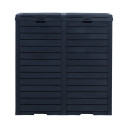 Atkritumu tvertne GALA 78x41xH86cm/230L, melna plastika 28577