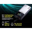 Tracer Laadija TRABAT47642, 10000 mAh, 22,5 W QC, 20 W PD, 1 x USB-A, 1 x USB-C, 3 laadimisporti, 4 elementi