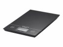 Kitchen scale with glass housing large LCD display and maximum load 5kg Black AD3138 Adler