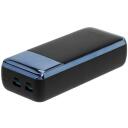 Rivacase Power Bank VA1080, 30000mAh, 65W, LCD, 2xUSB-A, 2xUSB-C, Литий-полимер, черный/синий