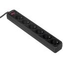 Cyberpower Tracer III B0620SC0-FR pārsprieguma aizsargs, 6 AC 200-250 V, 1.8 m, melns, 350 J, 50-60 Hz, 0-3000 m