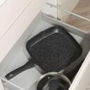 Salter Rievota panna BW10702BRMFOB, 28cm, 4cm, alumīnijs, elektriskā, gāzes, stikla keramikas, indukcijas, Thermo-Spot