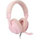 White Shark Juhtmega m&auml;ngupeakomplekt PARROT PINK, 165g, Roosa, 1.8m, 121dB, 30&Omega;, 40mm, 2.0, 2 k&otilde;larit, T&otilde;mmatav mikrofon