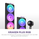 Nzxt Kraken Plus 360 RGB RL-KR360-B2, 500-2400 RPM, 3.07 mmH2O, 8 LED, 420mm toru, 75.05 cfm, 6 aasta garantii