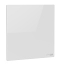 AENO Premium Eco Smart Quadro Wall Heater, 500W, 50x50 cm., Tempered glass, Infrared+convection heating type, LED display Plug type: Europe (E/F type), WHITE, Made in Poland