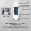 Greitas momentinis kar&scaron;to vandens dozatorius 2600W 2.5 L nerūdijantis plienas juodas sidabrinis HW616 01896 Caso