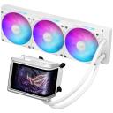 Asus ROG RYUO IV 360 ARGB balts, 90RC01N2-B0EAY0, 12 cm, 3 ventilatori, 2200 RPM, 56,66 CFM, AMOLED displejs