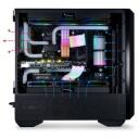 Lian Li Korpus LANCOOL III G99.LAN3RX.00, 4x140mm PWM ventiliatoriai, 12 diskų vietos, juodas, skaidrus