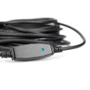 Digitus aktīvais USB 3.0 pagarinātājs DA-73106, 15 m, 5 Gbps, USB A uz USB A, LED indikators, aktīvais kabelis