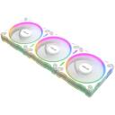 Asus Datora ventilators MR120 90DA00I3-B09020, 12V, 0.18A, 21dB, 1.7mmH2O, 3 ventilatori, 20 LED, 1600 RPM, 58 cfm, balts