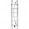 Kāpnes kombinējamās S100 Hailo ProfiLOT / alumīnija / 2x6+1x5 pakāpieni
