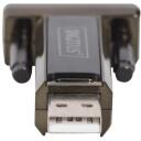 Digitus USB 2.0 seeriaadapter DA-70167, RS-232, 128 Kbps, FTDI kiip, must, 80 cm USB kaabel
