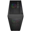 Gembird Datora korpuss CCC-FC-400X, 350mm, 200mm, 440mm, 4.4kg, Tempered glass, SPCC, Midi Tower, RGB, 2xUSB 3.0, 4x2.5" bays