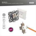 Digitus Keystone modulis DN-93615-24, 10 Gbit/s, 500 MHz, 1 ports, vairogots, bez instrumentiem, 24 gab.