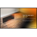 Smart premium-class infrared and convection heater up to 30m² 700W 11mm tempered glass panel with Wi-Fi 110×40×4 cm black AGH0002S Aeno