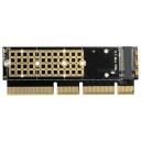 Axagon adapter PCEM2-1U PCIe NVMe M.2, 90 x 22 x 5 mm, 1 soojusjuhtiv pad, paigaldusmaterjal, kruvikeeraja