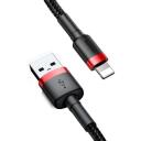 Baseus Cafule USB Lightning kaabel CALKLF-C19, 1,5A, 2m, Apple Lightning, USB, nailonist punutud, alumiiniumist pistik