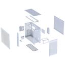 Asus PRIME AP303 TG White Midi Tower 90DC00V3-B39010, 485mm, 215mm, 425mm, 7.8kg, metāls, Midi Tower, 2x2.5" bays, 1x3.5" bay