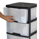 Sahtlisüsteem, 3-sahtlit 20L Drawer System 37x39x61cm must/läbipaistev 0806772146 CURVER