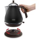 Delonghi Elektrinė arbatinukas KBOV2001BK, 2000 W, 1.7 L, juoda, nerūdijantis plienas, 360&deg; bazė, vandens lygio indikatorius
