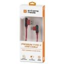 Natec Vads NKA-1201, 1m, USB 2.0 Type A, USB Type C, sarkana krās.