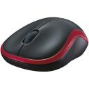 Logitech USB optinė pelė M185 910-002240, 1000 DPI, 3 mygtukai, 10 m belaidžio ry&scaron;io diapazonas, AA baterija, raudona spalva