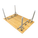 Saliekamais bambusa galds, regulējams augstums, kompakts izmērs, R591517, BasicNature