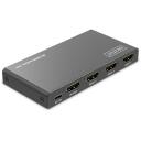Digitus HDMI komutators, 3x1, DS-55333, 4xHDMI, 48Gbps, metāla korpuss, HDR atbalsts