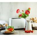 Adler Toaster AD 3216, 750 W, 2 pesa, plastkorpus, valge, automaatne v&auml;ljal&uuml;litus, pruunistamise reguleerimine