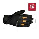 Axe un instrumentu cimdi, FISKARS, 1071151, izmērs 12, melni, elpojoši un izturīgi