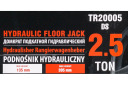 Гидравлический подкатной домкрат 2,5T, FORSAGE, F-TR20005DS, высота 135-395 мм, компактный и легко перемещаемый