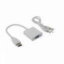 Sbox HDMI M.->VGA F. + Audio AD.HDMI-VGA+A, 1920x1200 pie 60 Hz, 1920x1080 pie 60 Hz, 0,2m, 24K apzeltīti spraudņi