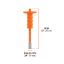 Kalts ar rokturi 19x250mm C-3/4X10G TRUPER
