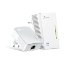 300Mbps AV600 Wi-Fi Powerline Extender Starter Kit, TP-Link, TL-WPA4220KIT, 600 Mbps, 10/100 Mbps, 2 Ethernet Ports, 300 m