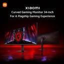 Gaming curved monitor 34&Prime; WQHD 3440&times;1440 180 Hz 1 ms FreeSync Premium G34WQi Black ELA5454EU Xiaomi