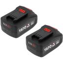Yato Belaidė kampinė &scaron;lifuoklis YT-828252 18 V d.c., 8500 min⁻&sup1;, 125 mm, 2x4000 mAh baterijos, įkroviklis
