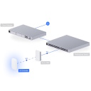 Wi Fi 6 prieigos ta&scaron;kas belaidis stiprintuvas 802.11ax 6 erdviniai srautai iki ~5.3 Gb s 115 m&sup2; aprėptis 300+ įrenginių montuojamas ant sienos su AC maitinimo ki&scaron;tuku U6 Extender Baltas Ubiquiti