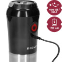 Elektriskā kafijas dzirnaviņas ar brūvētāju un termokrūzi BROWIN 320503 6W