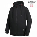 Striukė su gobtuvu Turin, 2XL, Pesso, juoda, 65% medvilnė, 35% poliesteris