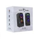 White Shark Datora skaļruņi FLOW GSP-634 2.0, 5 W, 180-20000 Hz, 3.5 mm Audio, USB, RGB LED apgaismojums