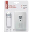Emos Uksekell 5377876, 100m, 80dB, 16 meloodiat, 433.92MHz, IP44 veekindel, 3x1.5V AA, 1x3V CR2032